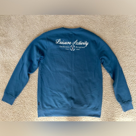 Vans leisure, teal crewneck sweatshirt size large - Picture 9 of 13